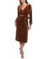 Фото #1 товара Taylor Stretch Velvet Maxi Dress Women's Brown 4