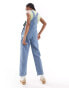 Фото #3 товара Vans ground work denim dungarees in mid blue wash