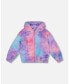 Фото #1 товара Girl Faux Fur Hooded Cardigan Multicolor - Toddler|Child