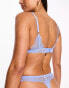 Фото #4 товара ASOS DESIGN Sienna lace triangle bra in cornflower blue