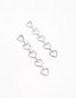 True Decadence crystal heart statement earrings in silver