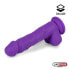 Realistic Dildo Liquid Silicone Dual Layer 8 Purple