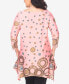 ფოტო #2 პროდუქტის Plus Size Erie 3/4 Sleeve Tunic Top