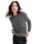 Фото #1 товара Mango salt and pepper jumper in grey