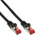 Фото #1 товара InLine Patch Cable S/FTP PiMF Cat.6 250MHz copper halogen free black 1.5m