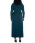 Plus Size Long Sleeve V-neck Maxi Dress