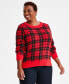 ფოტო #1 პროდუქტის Plus Size Novelty Pullover Sweater, Created for Macy's