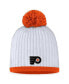 Фото #1 товара Women's White, Black Philadelphia Flyers 2024 NHL Stadium Series Pom Knit Hat