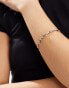 Фото #2 товара ASOS DESIGN cuff bracelet with skinny molten design in silver tone