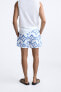 REGULAR GEOMETRIC PRINT SWIMMING TRUNKS