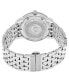 ფოტო #3 პროდუქტის Men's Macedon Silver-tone Stainless Steel , Silver-Tone Dial , 40mm Round Watch