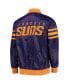 Фото #4 товара Men's Purple Phoenix Suns The Captain Ii Full-Zip Varsity Jacket