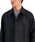 Фото #3 товара Men's Relaxed-Fit Black Coat