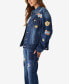 Фото #3 товара Women's Oversized Jimmy Jacket with Patches