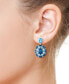 ფოტო #2 პროდუქტის EFFY® Multi-Topaz Cluster Drop Earrings (15-1/10 ct. t.w.) in Sterling Silver