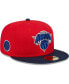 Фото #2 товара Men's Red, Navy New York Knicks 59FIFTY Fitted Hat