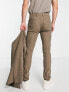 Фото #3 товара Topman super skinny herringbone suit trousers in brown