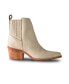 Фото #2 товара Women's Light Beige Premium Embossed Leather Ankle Boots Legacy By Bala Di Gala