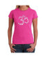 ფოტო #1 პროდუქტის Women's Word Art T-Shirt - The Om Symbol Out of Yoga Poses