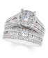 Фото #1 товара Кольцо Macy's Diamond Halo Bridal Set, 2 ct.