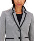 Women's Houndstooth Framed Double-Button Jacket & Straight-Leg 2-Pc. Pantsuit