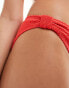 & Other Stories crinkle bikini brief in red exclusive to ASOS