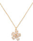 Фото #1 товара Gold-Tone Paradise Flower Mini Pendant Necklace, 16" + 3" extender