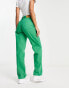 Monki Taiki straight leg jeans in bright green