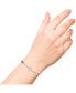 ფოტო #3 პროდუქტის Sanrio and Friends Womens Silver Plated Bracelet with Flower and Bow Charm Pendants, 6.5 + 1", Officially Licensed