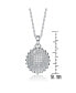 Фото #2 товара Sterling Silver Cubic Zirconia Oval Shaped Pendant