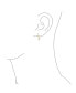 ფოტო #2 პროდუქტის Petite Tiny Real 10K Yellow Gold White 4.5 MM Round Freshwater Cultured Pearl Drop Ball Dangle Hoop Earring Women Teens June Birthstone