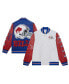 Фото #1 товара Men's White Distressed Buffalo Bills Team Burst Warm-Up Full-Zip Jacket