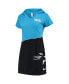 Women's Blue, Black Carolina Panthers Hooded Mini Dress