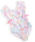 ფოტო #1 პროდუქტის Little Girls Trolls Printed One-Piece Swimsuit