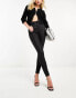 Фото #2 товара ASOS DESIGN coated skinny jean in black