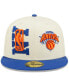 ფოტო #3 პროდუქტის Men's Cream and Blue New York Knicks 2022 NBA Draft 59FIFTY Fitted Hat