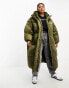 Фото #3 товара Tommy Jeans Plus long satin puffer coat in olive green