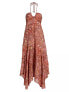 Фото #7 товара A.L.C. Amina Printed Halter Dress in Sorbet Multi Size 8
