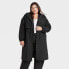 Women's Relaxed Fit Trench Rain Coat - A New Day Black XXL