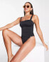 Фото #4 товара Free Society Tall square neck swimsuit in black