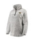 ფოტო #3 პროდუქტის Women's Gray Minnesota Wild Sherpa Quarter-Zip Pullover Jacket