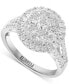 ფოტო #1 პროდუქტის EFFY® Diamond Halo Cluster Split Shank Ring (1-3/8 ct. t.w.) in 14k White Gold