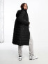 New Look longline puffer jacket in black