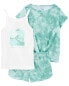 Фото #1 товара Toddler 3-Piece Tie-Dye Loose Fit Pajamas 3T