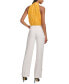 ფოტო #5 პროდუქტის Women's Button-Hem Wide-Leg Pants