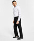 ფოტო #1 პროდუქტის Men's Classic-Fit Stretch Black Tuxedo Pants, Created for Macy's