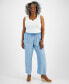 Plus Size Chambray High Rise Wide Leg Pants, Created for Macy's