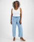 Фото #4 товара Plus Size Chambray High Rise Wide Leg Pants, Created for Macy's