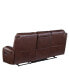 Фото #5 товара Keily 86" Manual Recliner Sofa - Brown