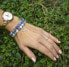 Bead bracelet made of aquamarine, aventurine and MINK40 / 17 crystal